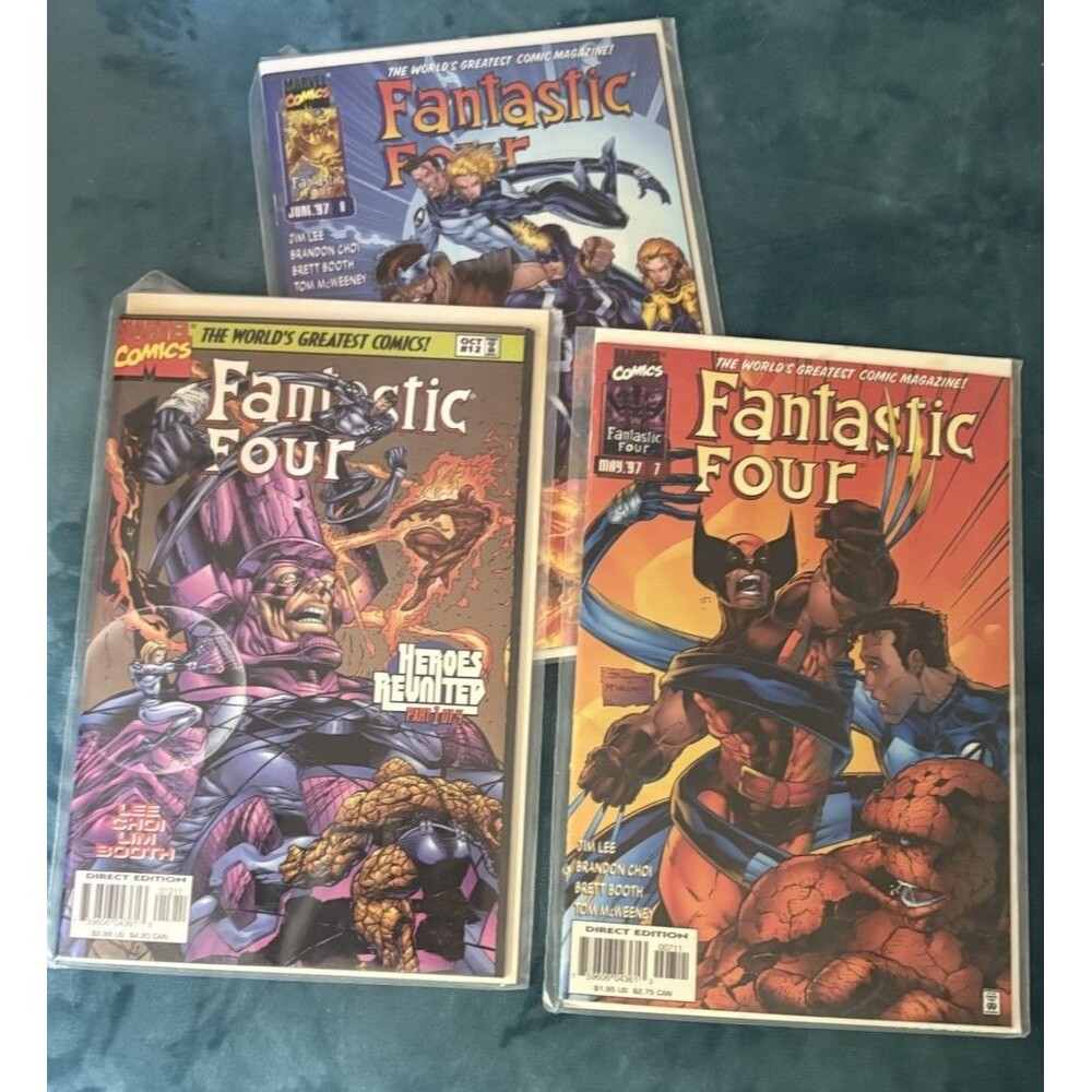 Marvel Fantastic Four Comic Book Lot Boarded Heroes Reunited Superheroes 1997